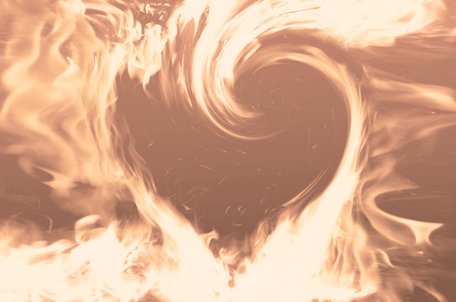 Flammendes Herz.
